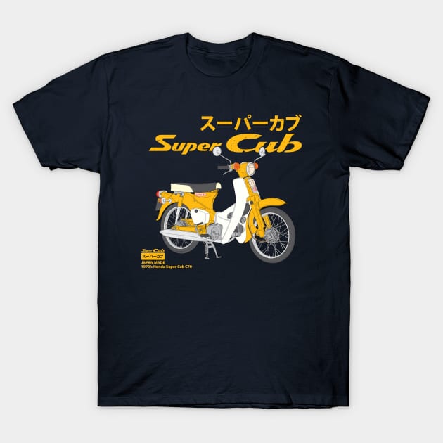 The classic 1970's Honda Super Cub C70 T-Shirt by ammghazali